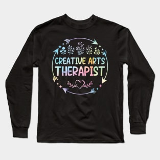 Creative Arts Therapist cute floral watercolor Long Sleeve T-Shirt